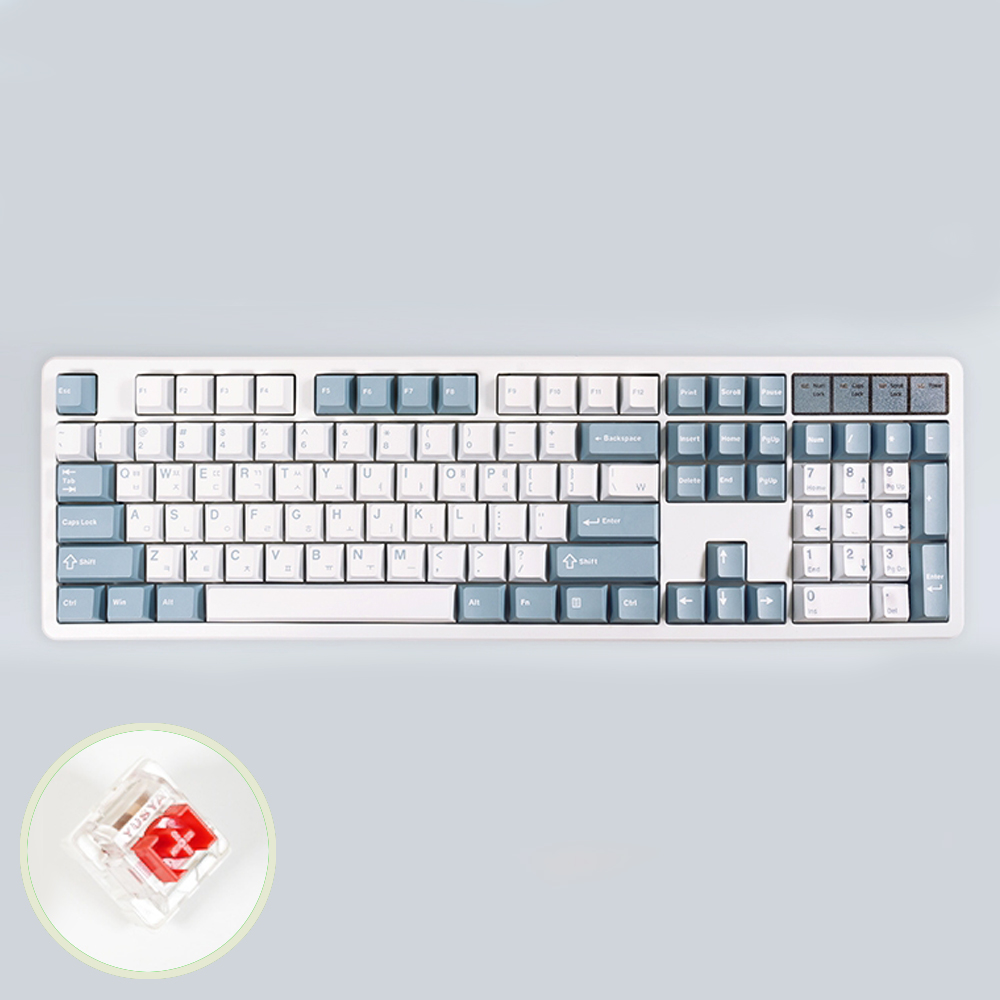 큐센 Q104 8K 풀윤활 가스켓 유무선 기계식 키보드 슈팅스타, 실론밀크축, 42g