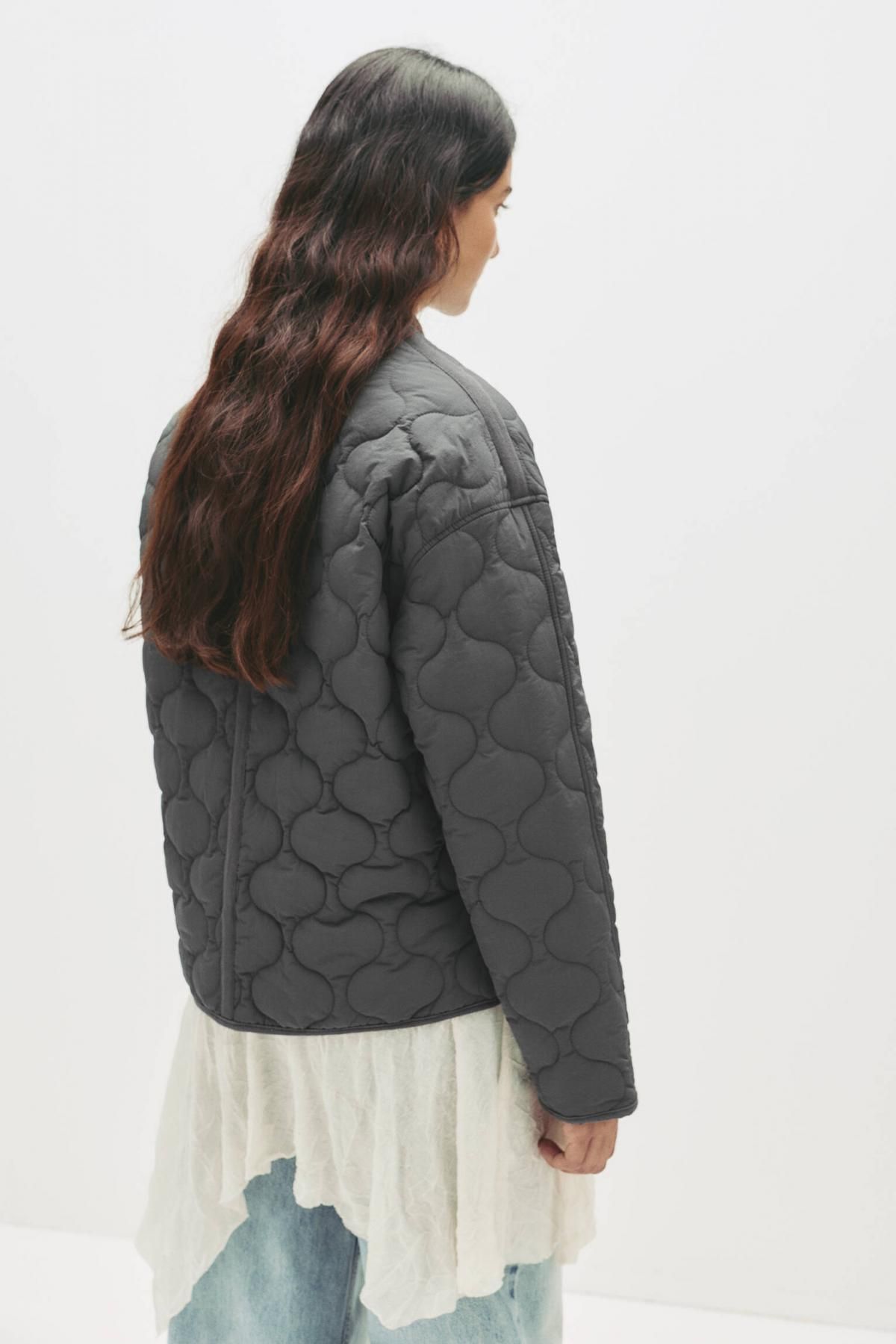 풀앤베어 경량 퀼팅 패딩 재킷 7700/340 ANTHRACITE GREY - 상세 이미지 3