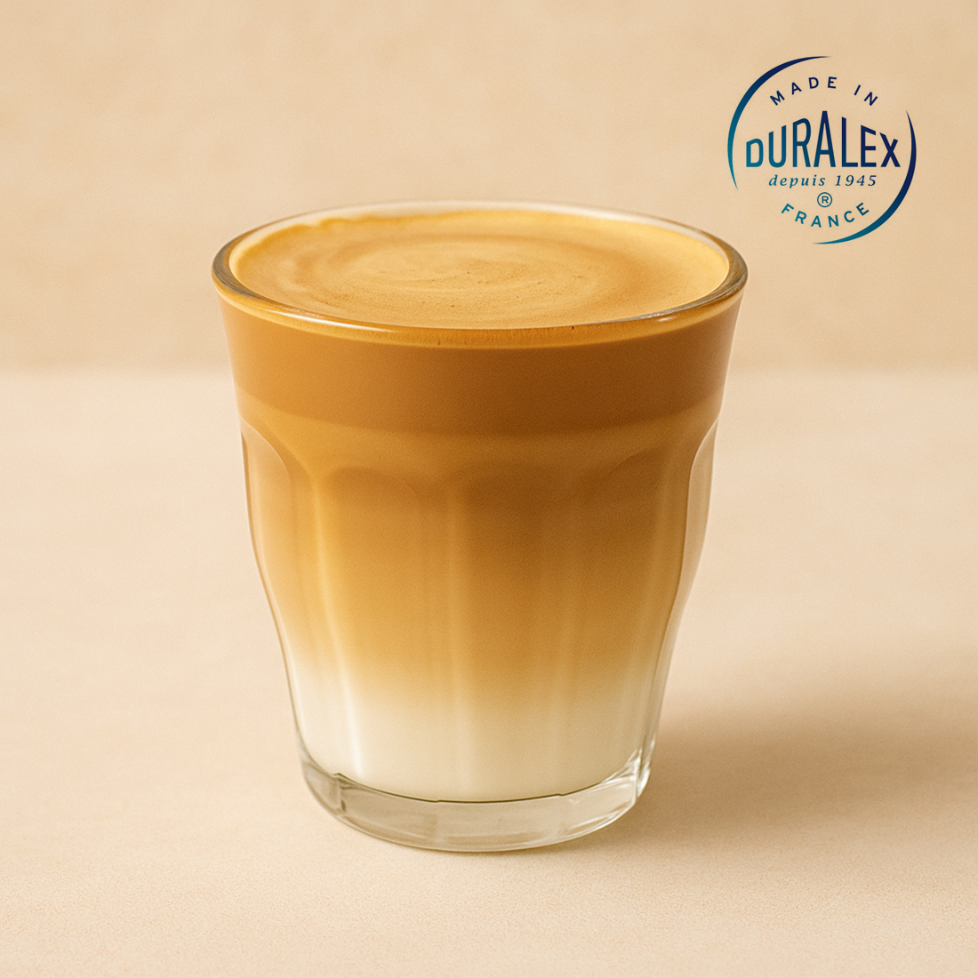 프랑스 내열 유리컵 플랫화이트 아인슈페너 라떼 아이스아메리카노 잔 듀라렉스 130ml
