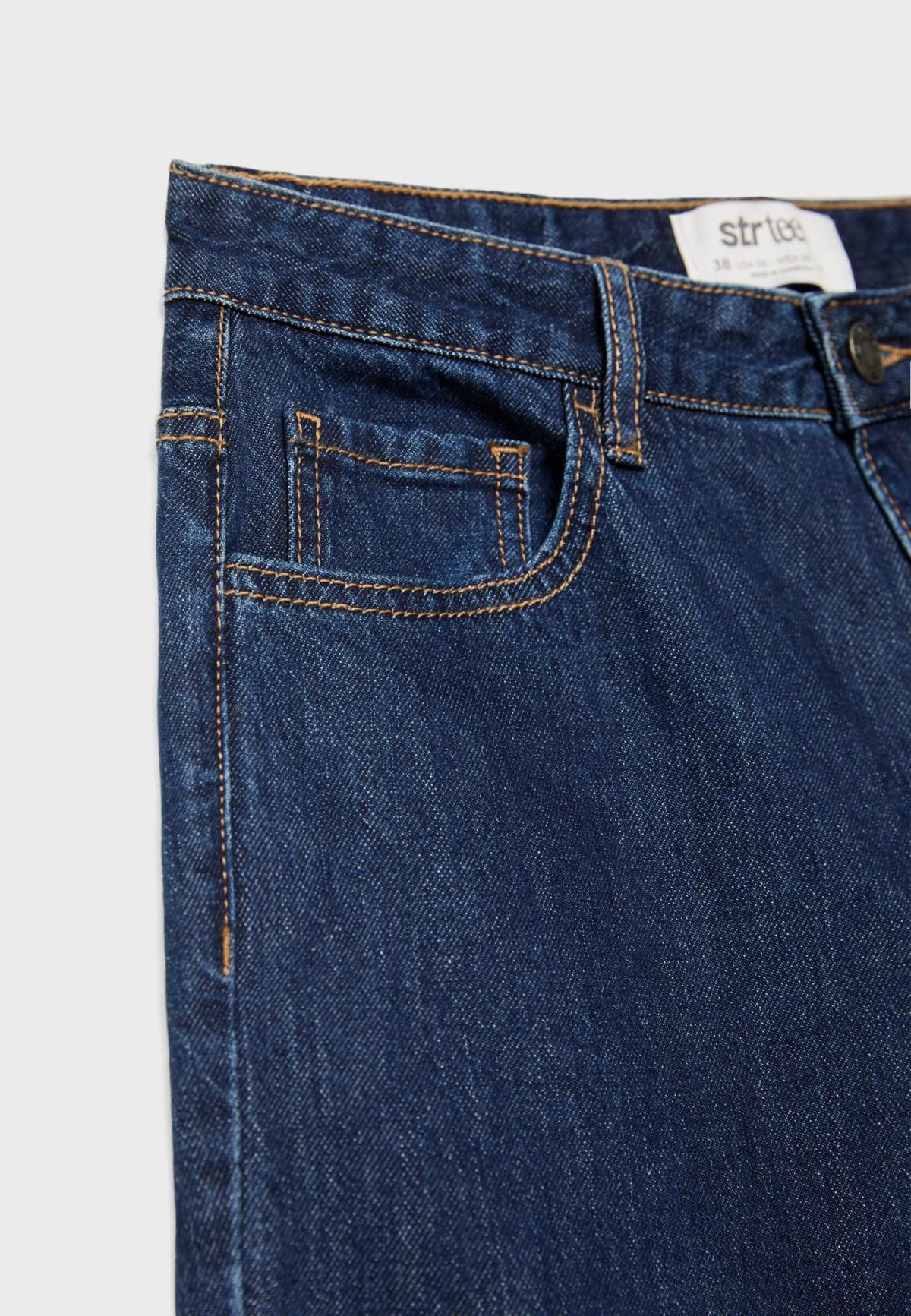 스트라디바리우스 하이웨이스트 컴포트 스트레이트핏 데님 청바지 7342/108 RINSE BLUE DENIM - 상세 이미지 4