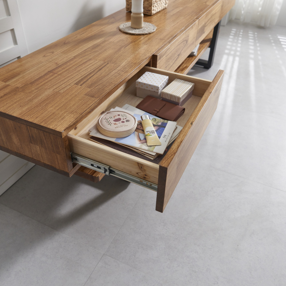 쿠쿠2 2100 원목 높은 티비다이 안방 티비장 거실 TV 다이 장식장