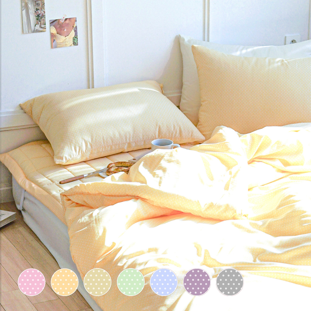 듀드랍 도트 사계절 옥수수솜 무봉제 차렵이불 망고, Q(퀸)