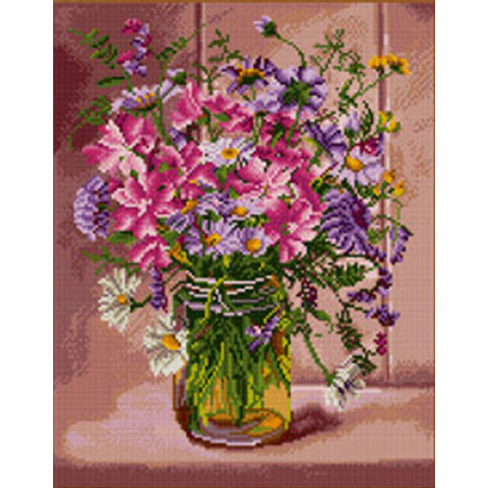 코스모스 순정 (캔버스) 보석십자수 40x50 - 상품 이미지