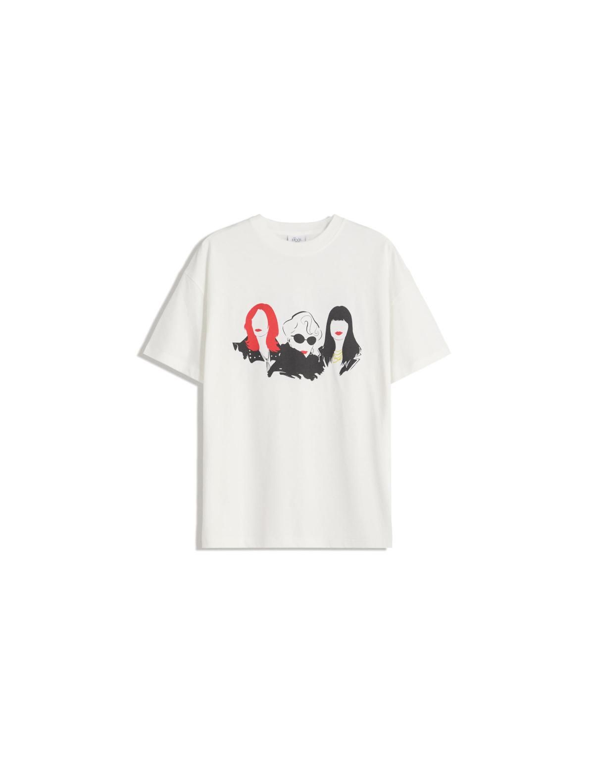 버쉬카 프린트 트렌디 반팔 티셔츠 7630/167 OFF WHITE - 상세 이미지 2
