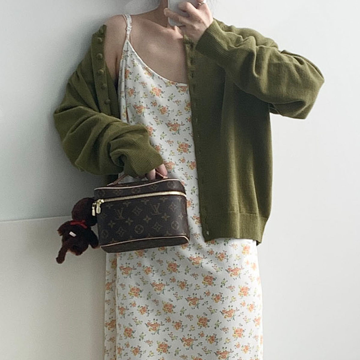 [일부당일] 아웃핏 콩 가디건 캐시미어 루즈 라운드넥 가을 겨울 긴팔 울 드뮤어룩 니트 (4c)