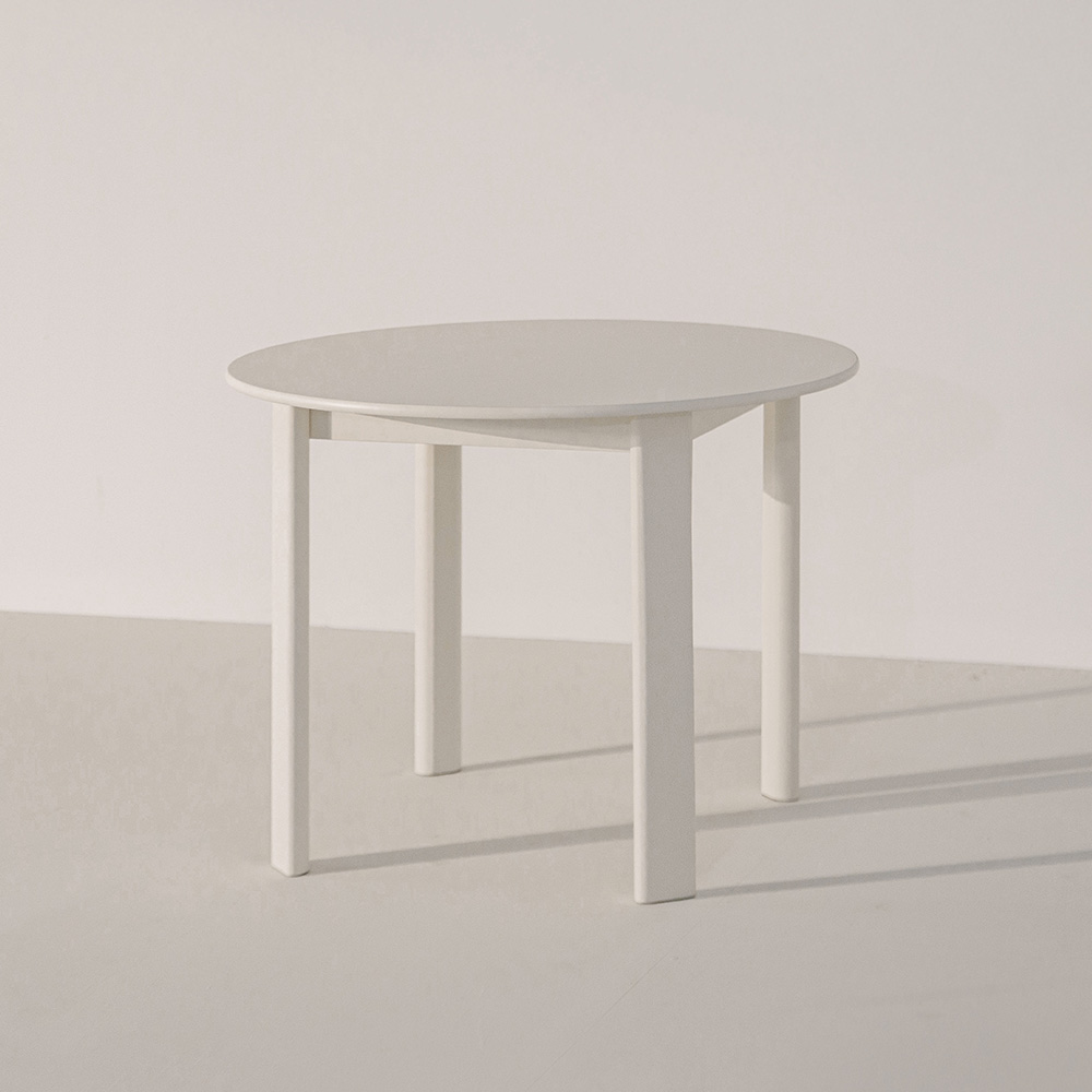 갈렛 원형 식탁 테이블 원목 화이트 4인용 1000