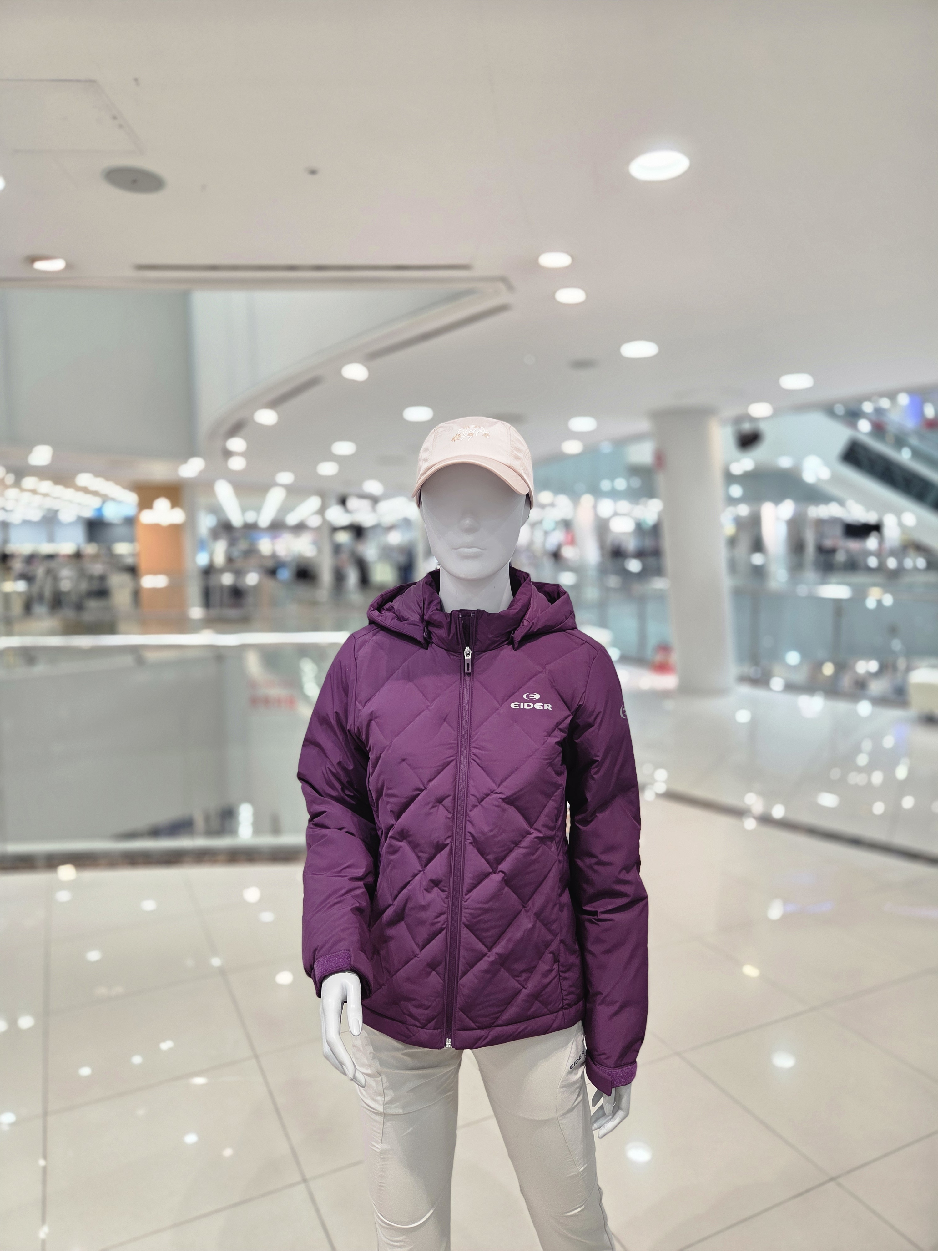 아이더 여성 슬림핏 경량다운 자켓 겨울 패딩 튜브 하이브리드 WW25583