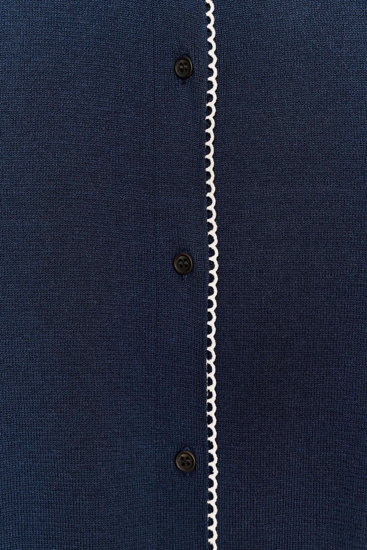 자라 네이비 피터팬카라 니트 가디건 2142/240 NAVY BLUE 이미지 8
