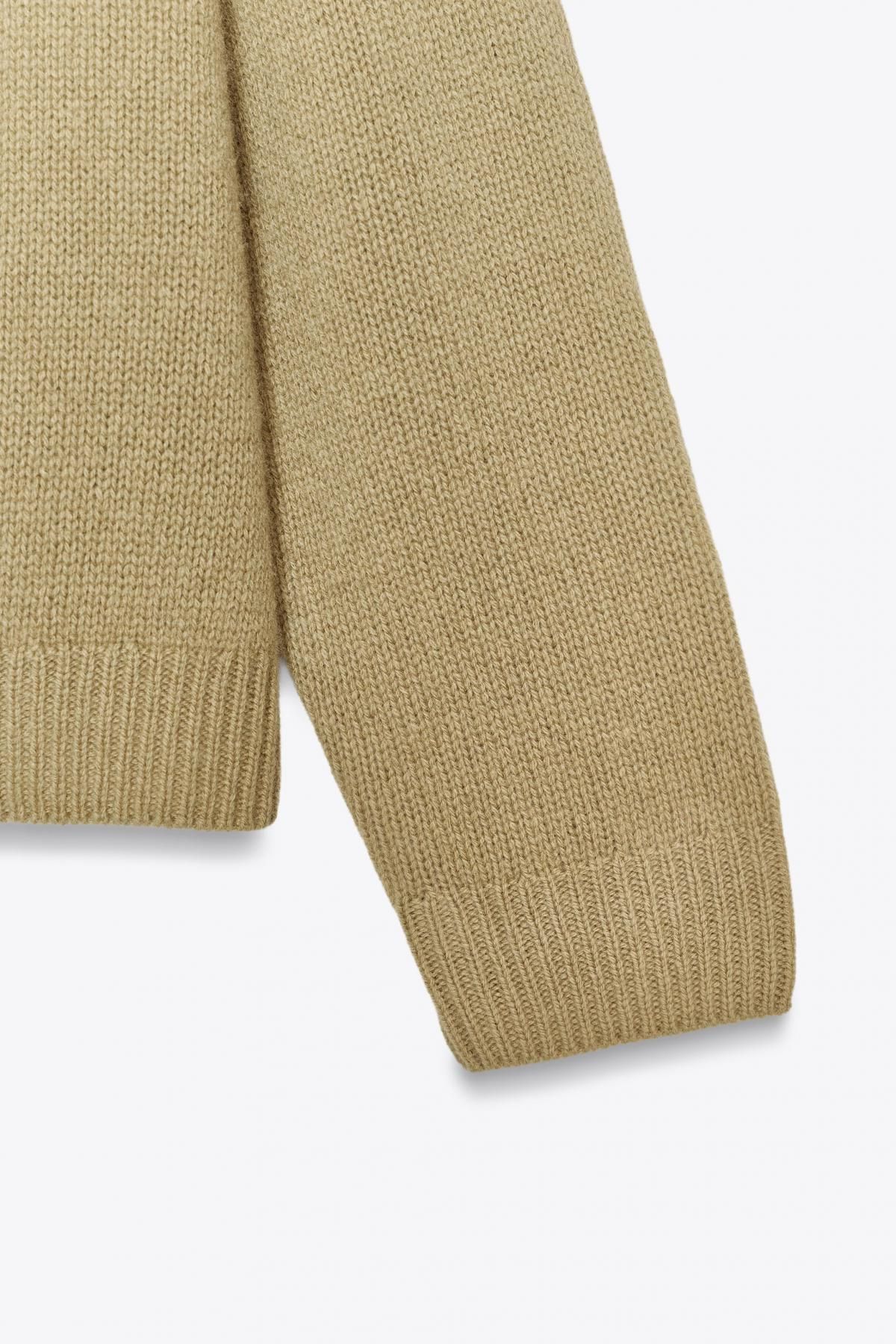 자라 프리미엄 100울 브이넥 베이직 니트 스웨터 2893/111 OLIVE GREEN 이미지 7