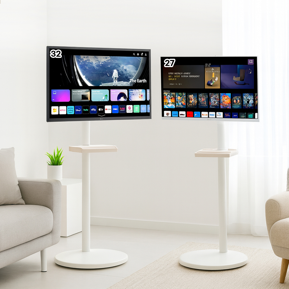 LG 27인치(68cm)스마트TV 모니터 IPTV 룸앤티비 이동식 스탠바이미 스탠드 세트