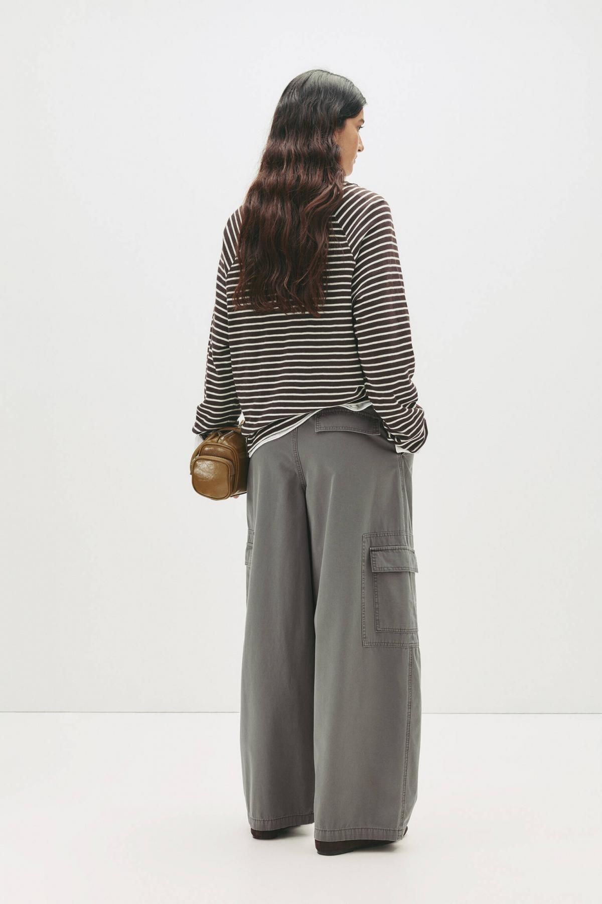 풀앤베어 벌룬핏 코튼 카고 와이드 팬츠 7675/337 MEDIUM GREY - 상세 이미지 3