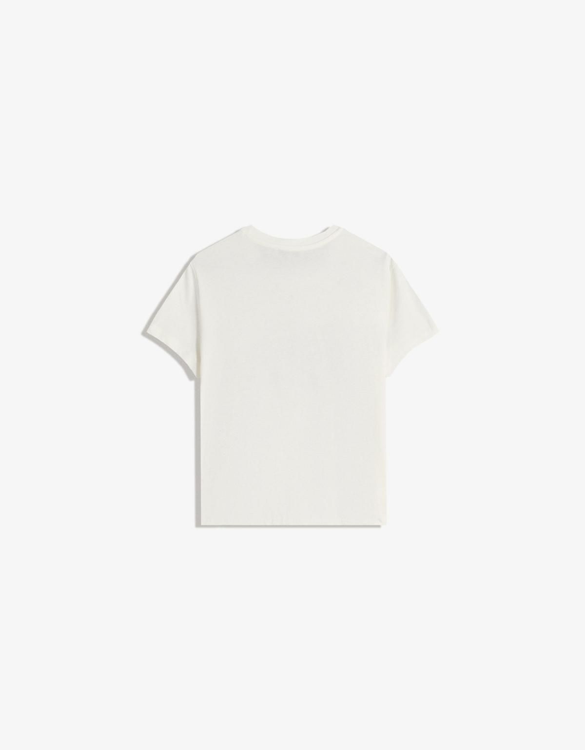 버쉬카 프린트 캐주얼 반팔 티셔츠 7597/443 OFF WHITE - 상세 이미지 2