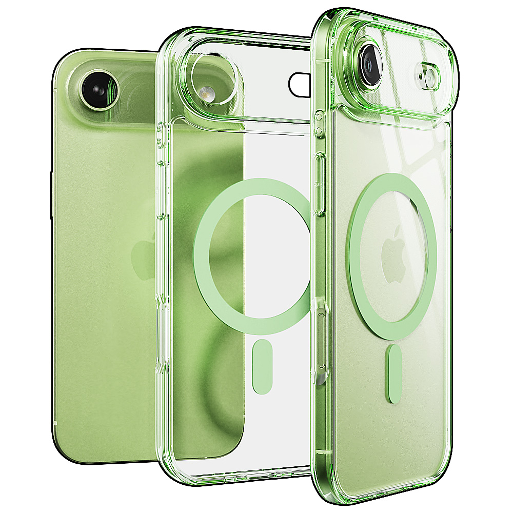 빅쏘 띠부띠부 컬러 범퍼 맥세이프 케이스 그린, 아이폰 에어