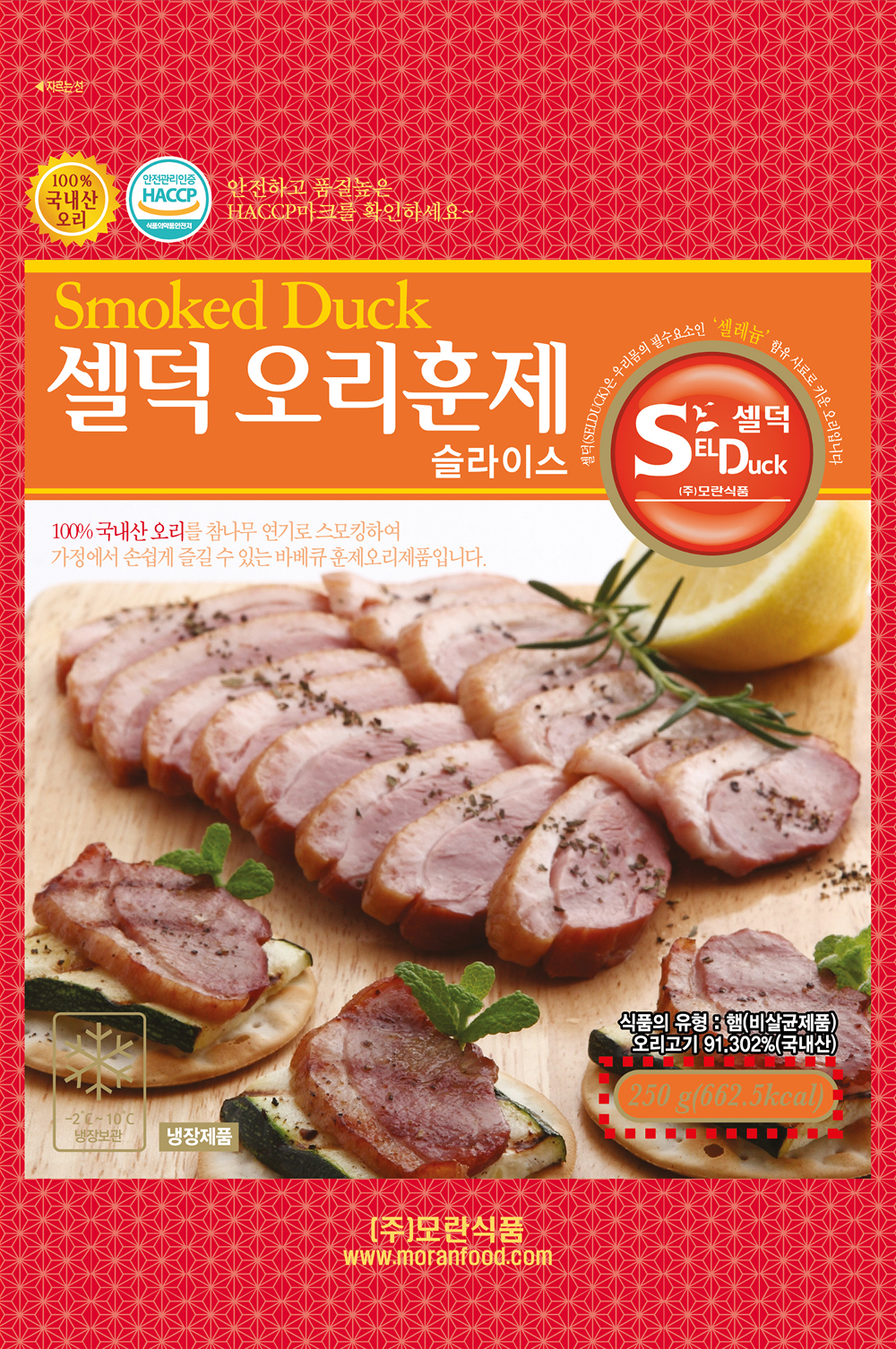셀덕 오리훈제 슬라이스 250g-4팩 (총1,000g) - 상세 이미지 3