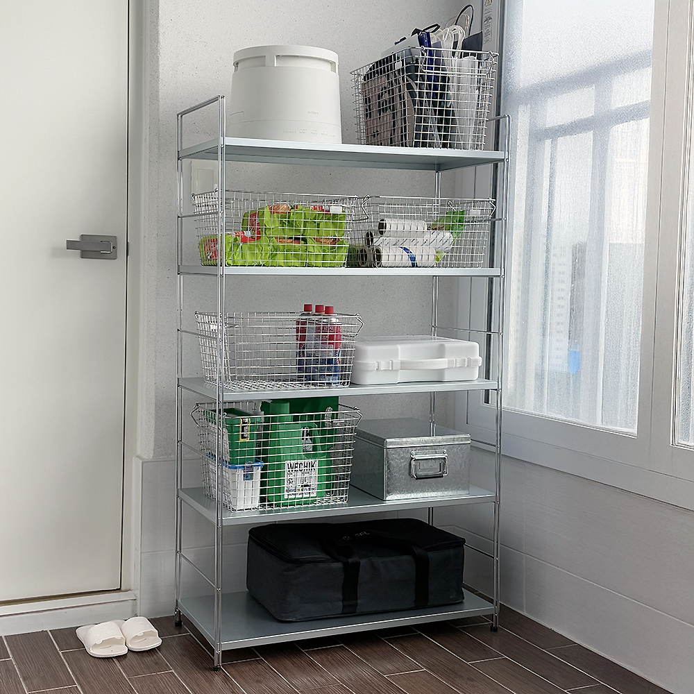 심플팩토리 스텐 바구니 철제 와이어 바스켓 네트망 철망 트레이 L