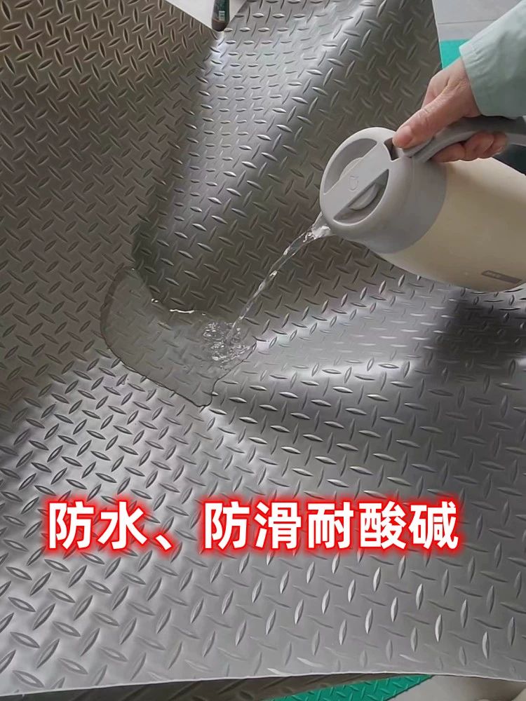고무매트 바닥 매트 롤 대용량 계단 PVC 작업장 그레이 헤링본 폭 0.9m 조리된 접착제 1.3-1.5mm 1m - 상세 이미지 5