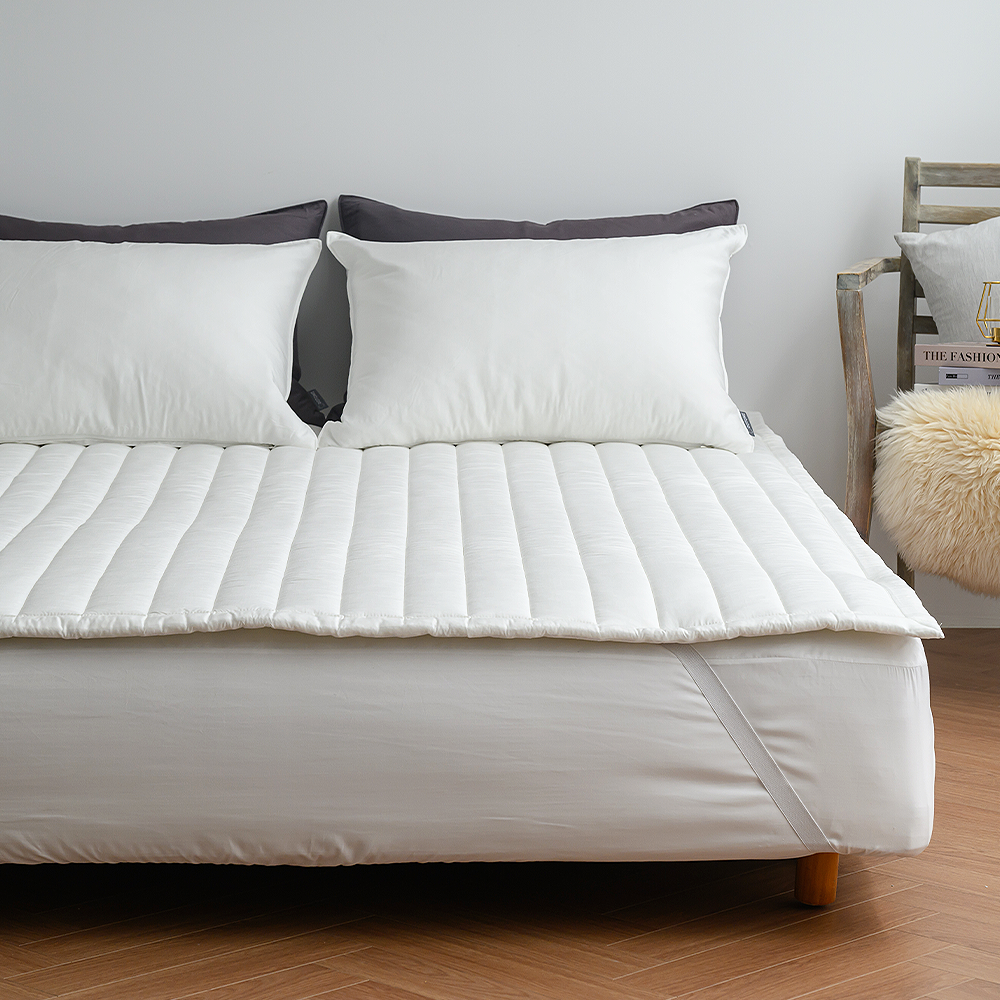 쿠에뜨 모달패드 알러지케어 버블 심플 모던 SS 논슬립 고정밴드 무지침대패드