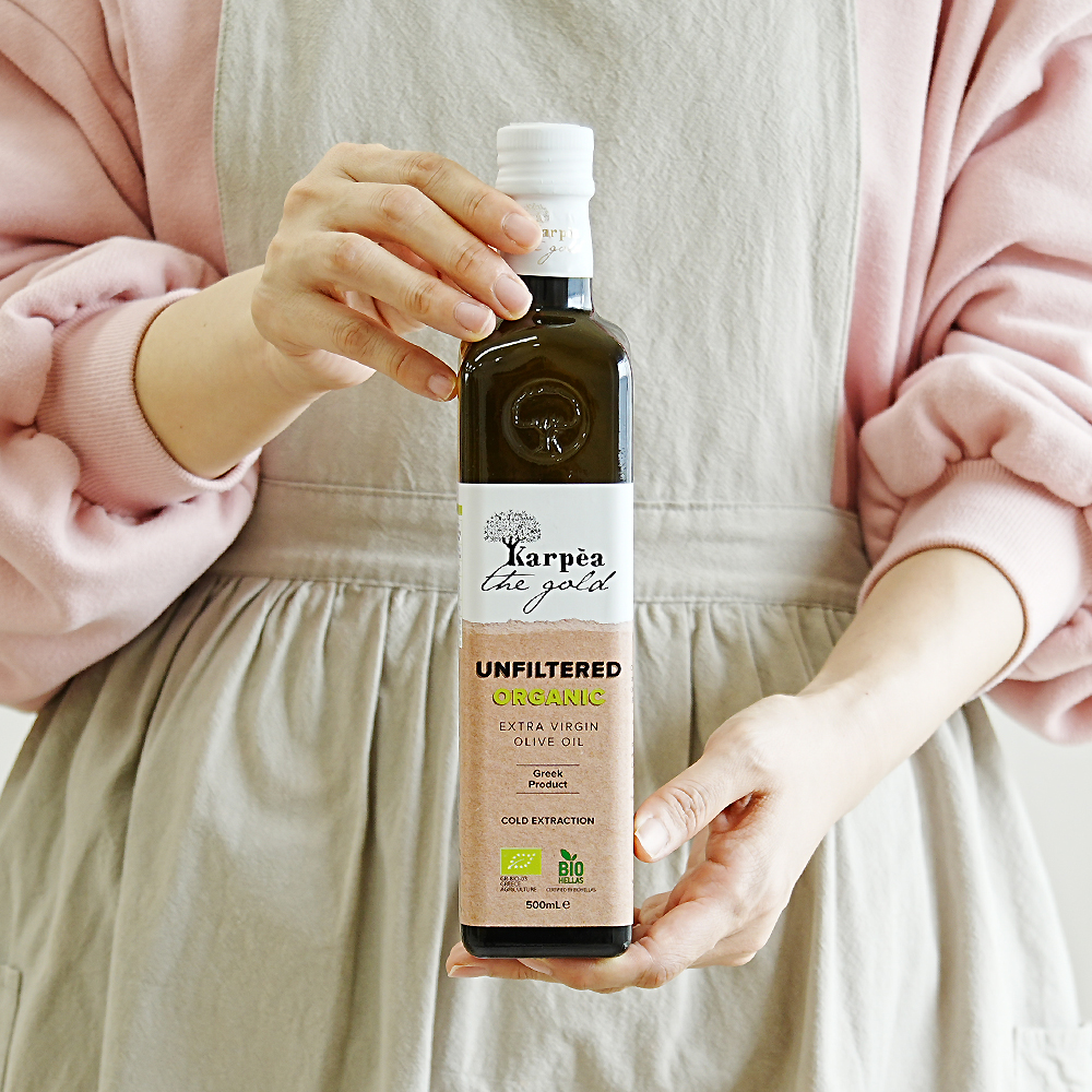 그리스산 언필터드 유기농 냉압착 엑스트라버진 올리브오일 올리브유 500ml 폴리페놀 올레오칸탈 올레샷 - 상품 이미지