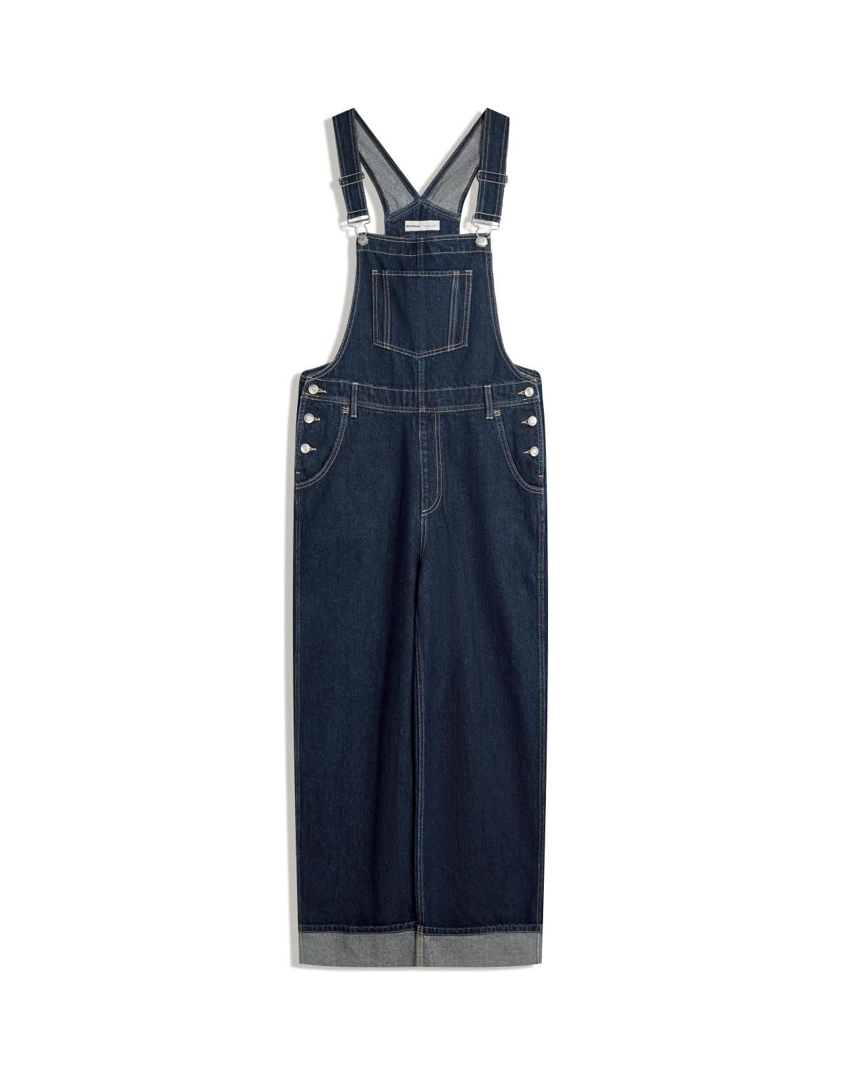 버쉬카 오버사이즈 데님 스트랩 점프수트 3485/534 NAVY - 상품 이미지