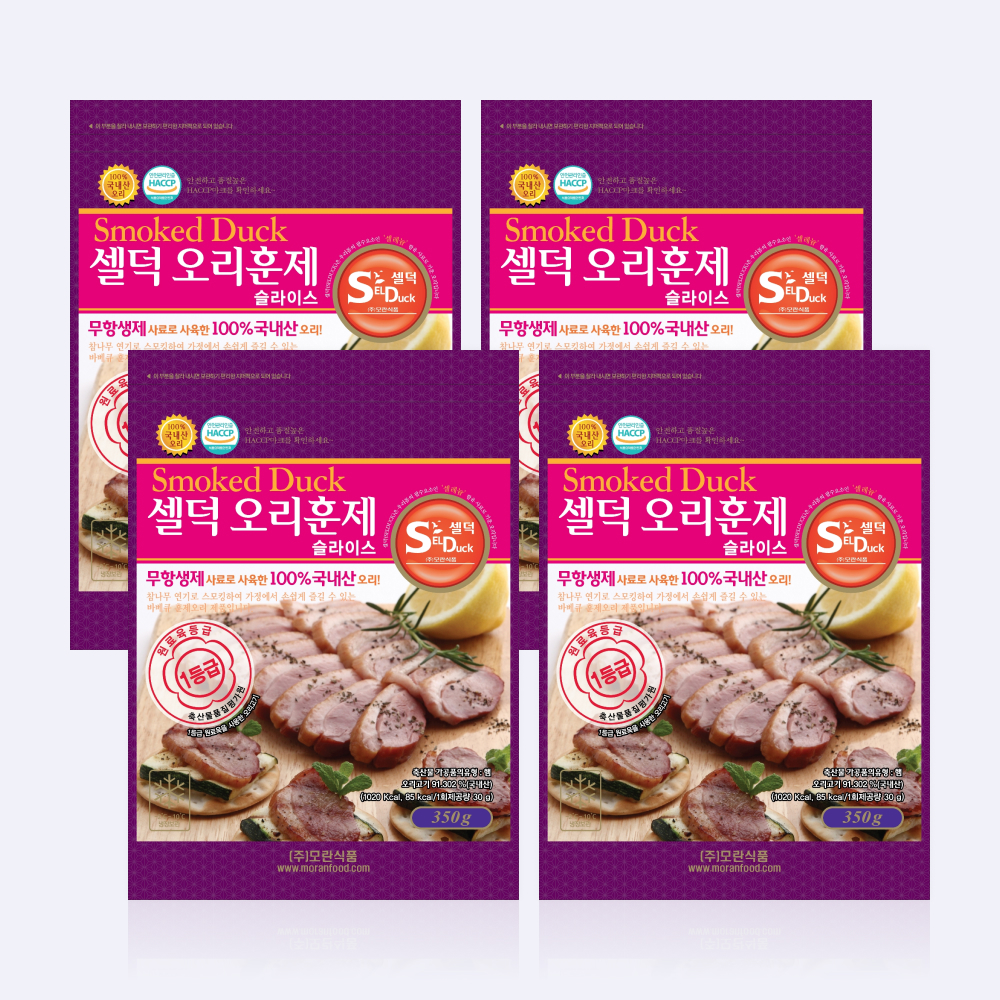 셀덕 오리훈제 슬라이스 350g - 4팩 (총1,400g) - 상세 이미지 2