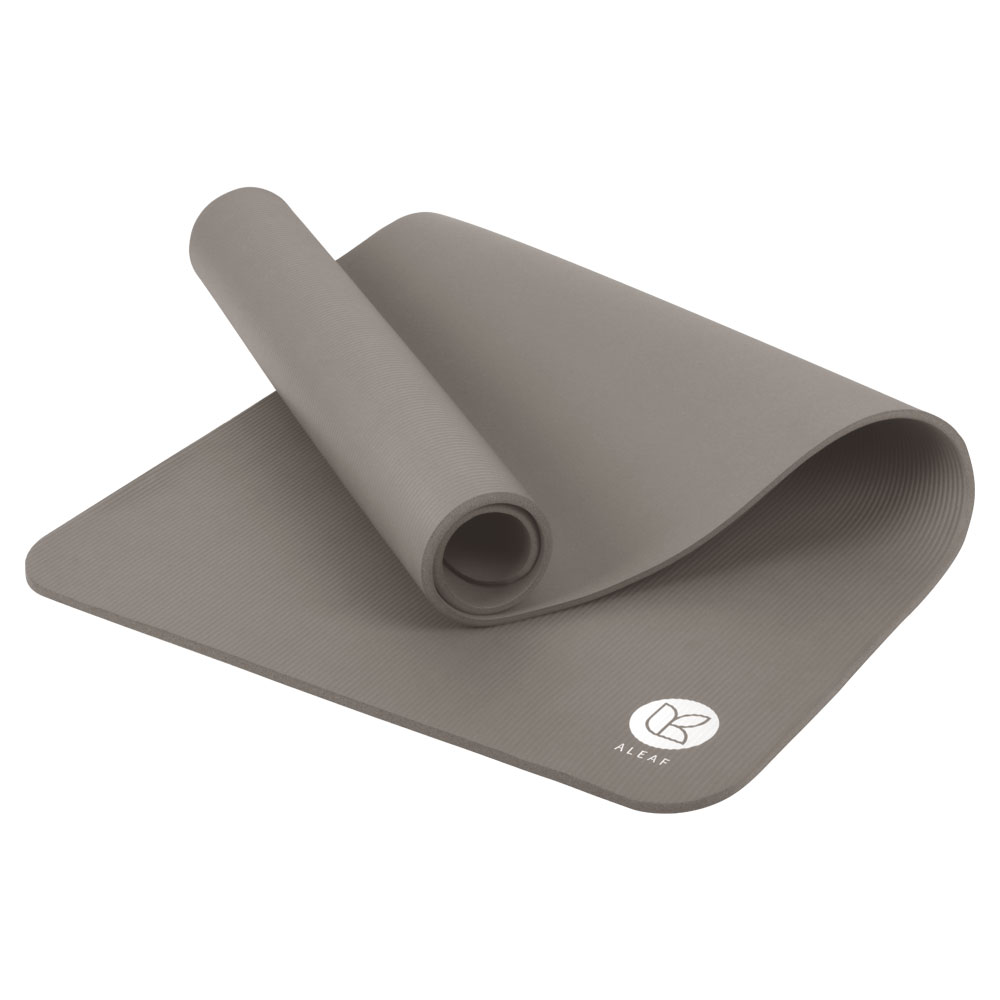 아리프 NBR 요가매트 와이드 보관밴드 포함 10mm, 웜 그레이