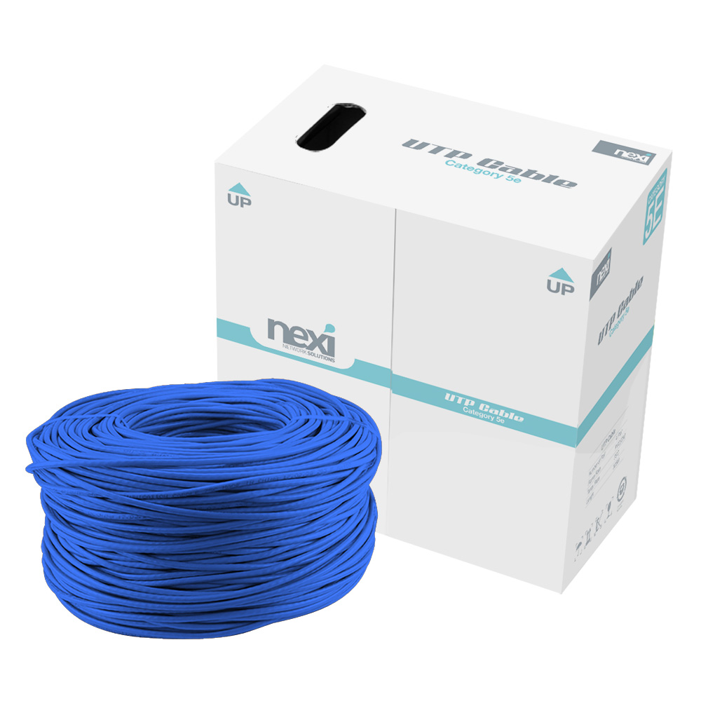 랜박스 CAT5E 랜케이블 CAT6 UTP 네트워크 시공용 원자재 롤 300m, 블루 - 상품 이미지