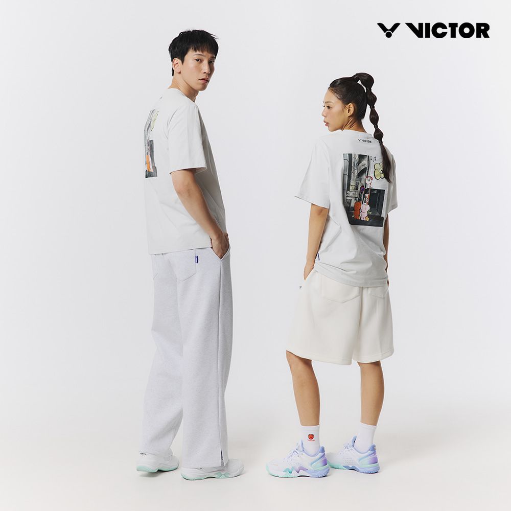 빅터 배드민턴 남여공용 오버핏 반팔라운드티셔츠 VT25CTO206U 그레이 - 상세 이미지 5