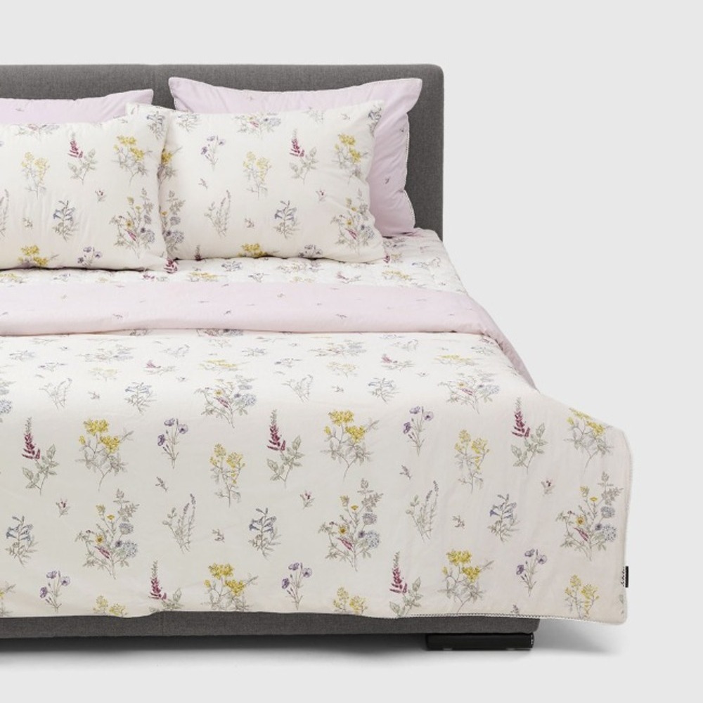 레노마 홈 스텔라 양모 차렵이불 잔잔한 꽃무늬 양모이불