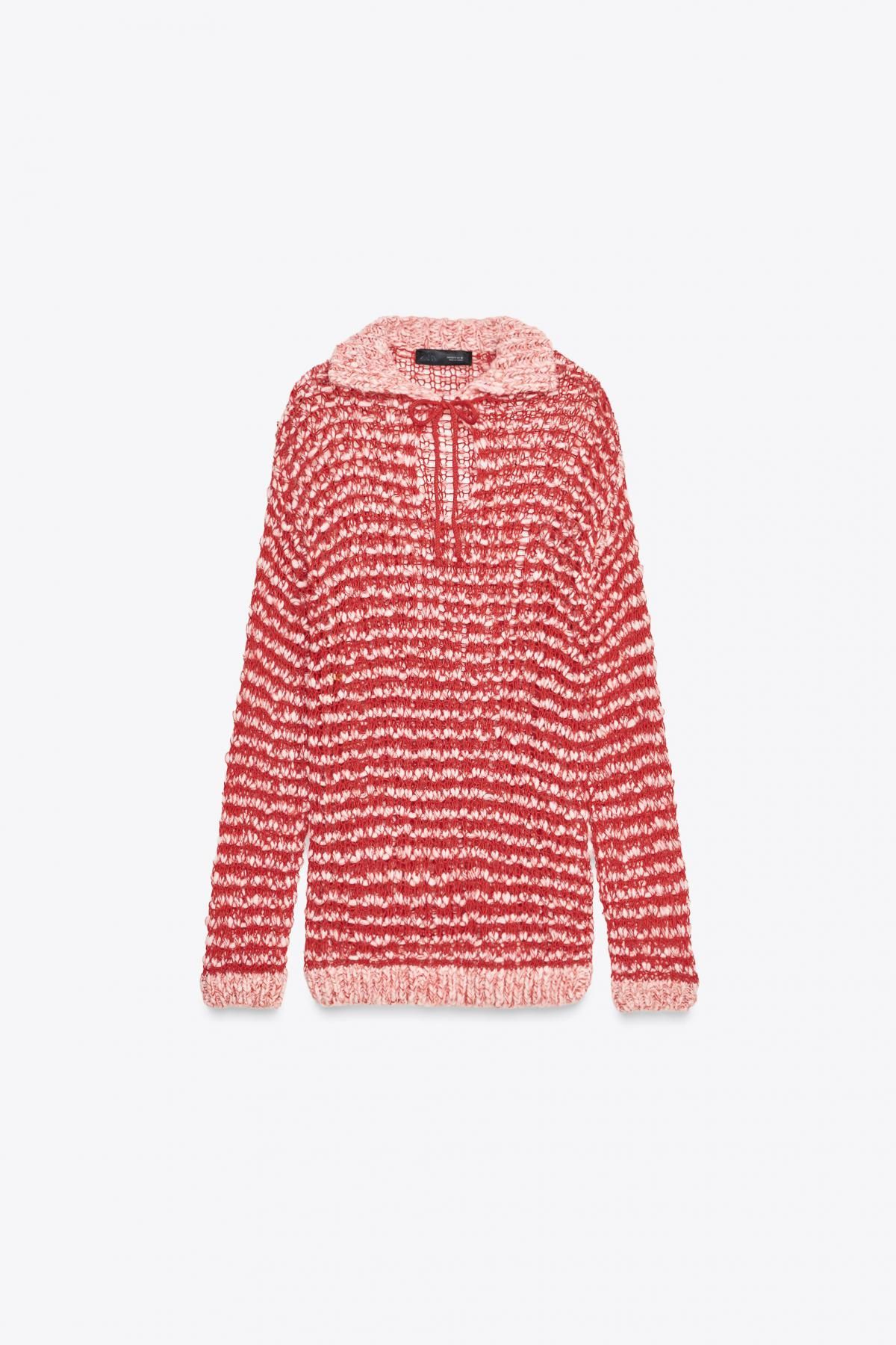 자라 울 니트 폴로 칼라 스웨터 0234/100 RED