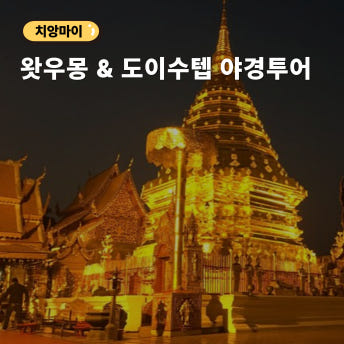 태국 치앙마이 필수 투어 - 왓우몽 도이수텝 야경 투어 , 전용차량 가이드 포함 - 메인 이미지