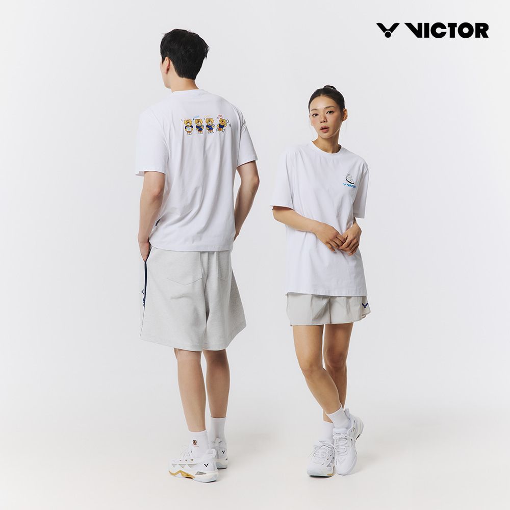 빅터 배드민턴 남여공용 오버핏 반팔라운드티셔츠 VT25CTO208U 화이트 - 상세 이미지 5