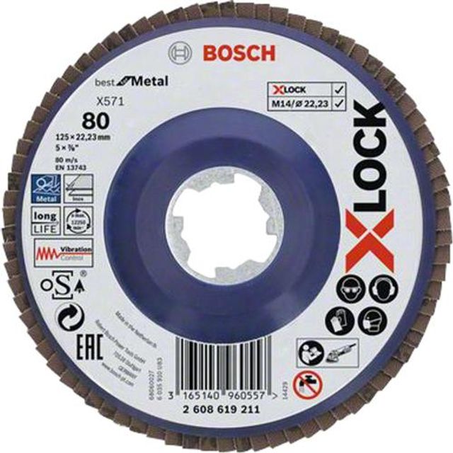 보쉬 AC 휠페이퍼 5 (125x22.23) 80 (211) X-Lock 10EA - 메인 이미지