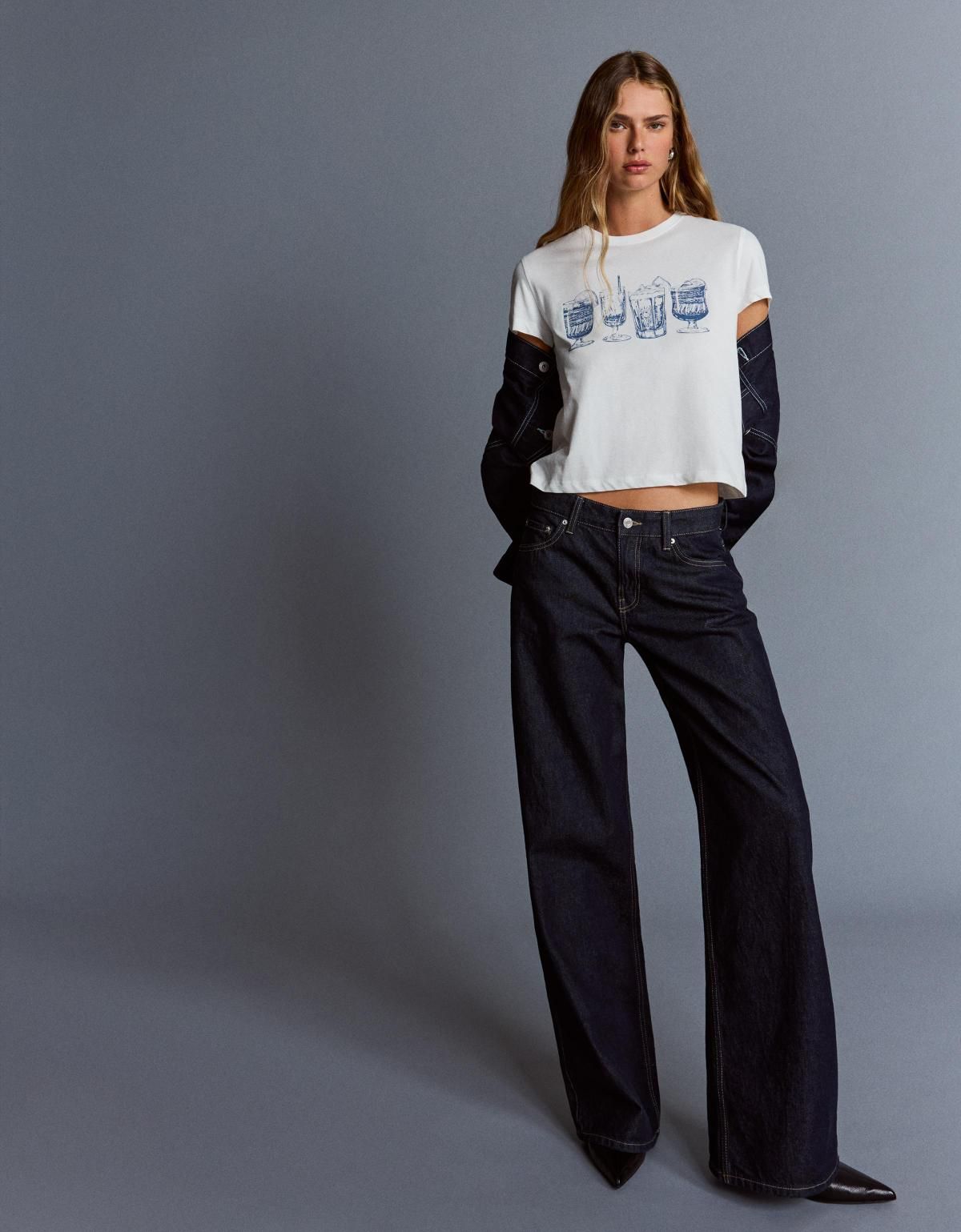 버쉬카 프린트 캐주얼 반팔 티셔츠 7597/443 OFF WHITE - 상세 이미지 4