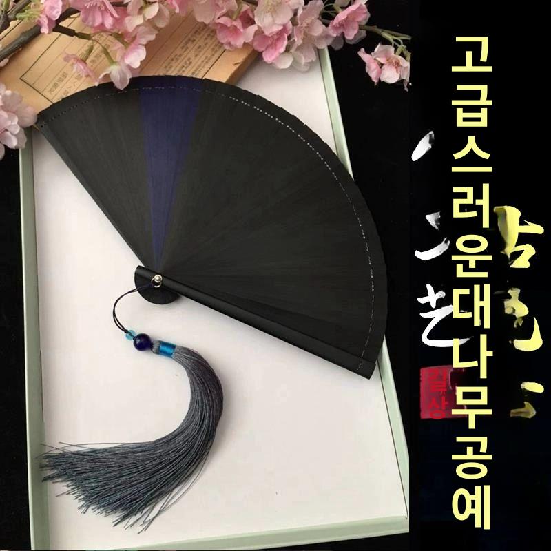접이식 미니 부채 여름 실크 햇빛 수박 워터멜론 패브릭 손부채 접이식부채 디테일 우수한 밀 이삭 18CM+랜덤 - 상세 이미지 2