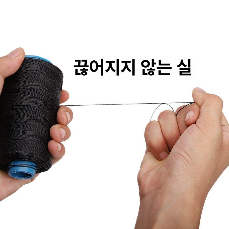 신발 수리도구 수선 바느질 구두굽 구둣방 구두방 송곳 신발수선 운동화수선 브라운 신발 실 12m - 상세 이미지 2
