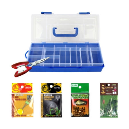 민물낚시 채비세트 붕어 입문 바늘 칸막이 찌맞춤 잉어 간편