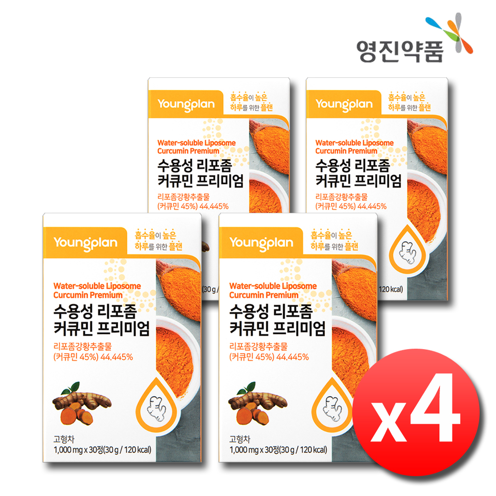 수용성 리포좀 커큐민 바이오페린 피페린 강황 추출물 4박스 - 상품 이미지