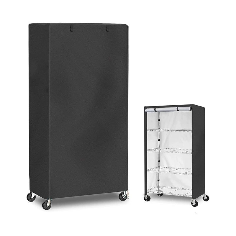 선반 커버 야외 방수 가리개 덮개 에어컨 실외 스피드렉 덮게 창고 가림막 블랙 420D 123x46x183cm - 상세 이미지 2