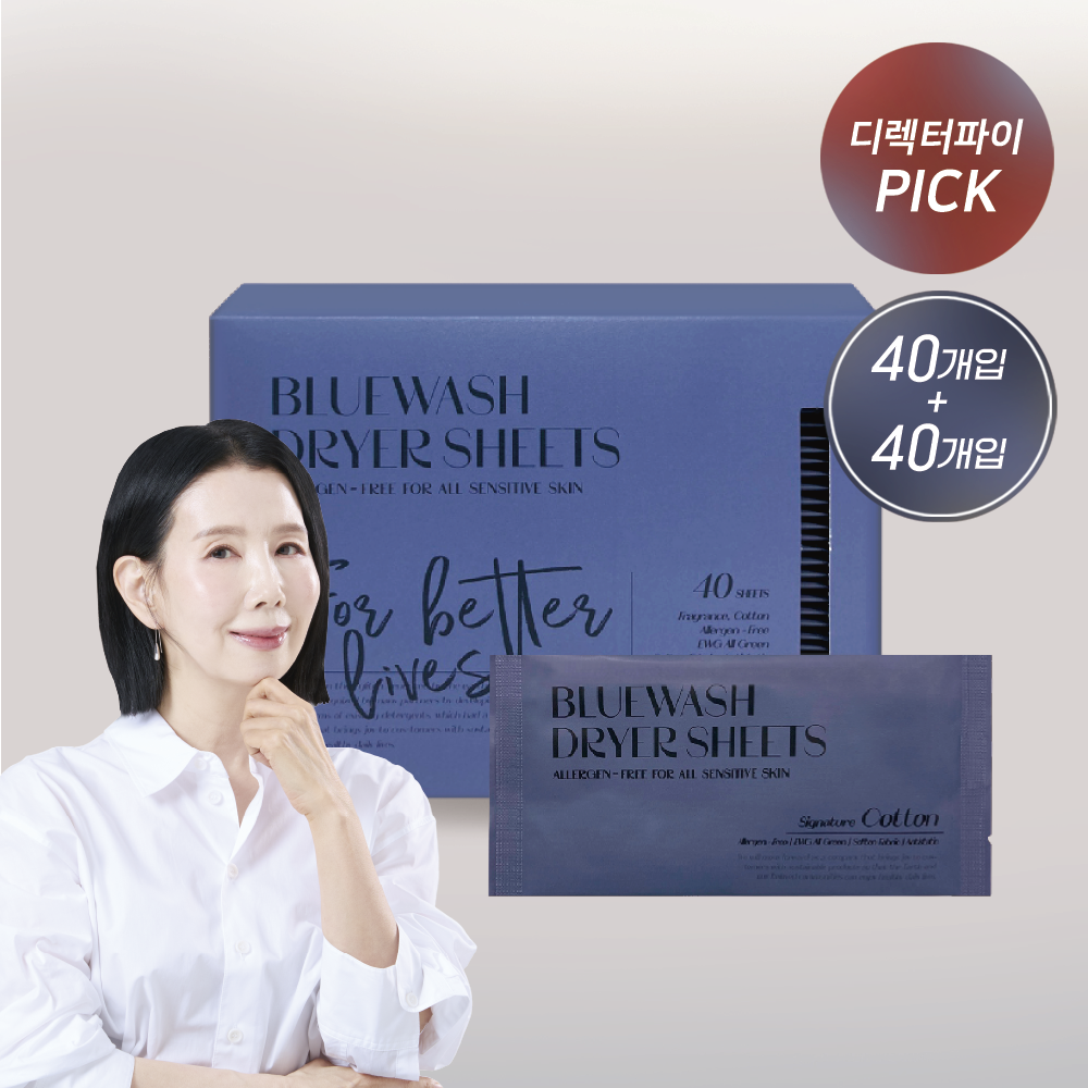 1+1 블루워시 건조기시트 건조기 섬유유연제 시트 드라이시트 제품 이미지