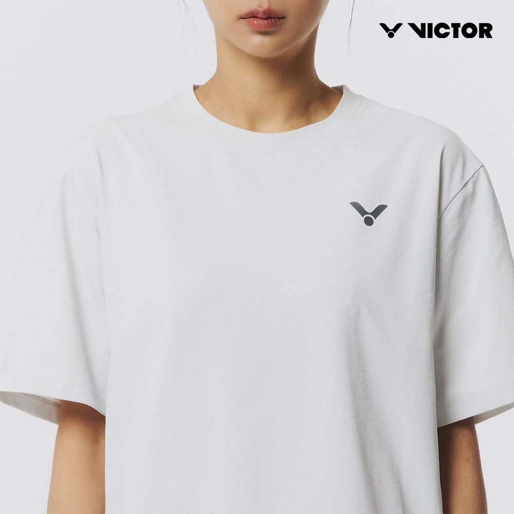빅터 배드민턴 남여공용 오버핏 반팔라운드티셔츠 VT25CTO206U 그레이 - 상세 이미지 4