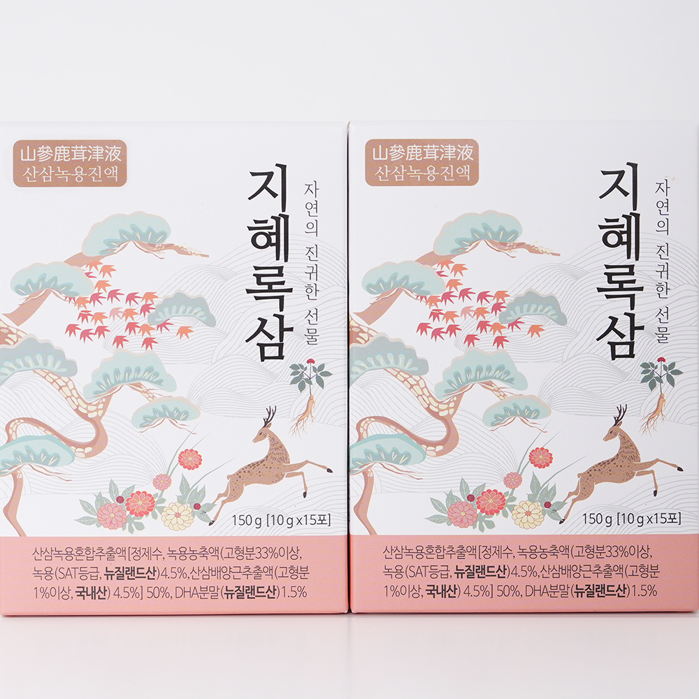 [100년 산삼 녹용진액] 어린이 수험생 부모님 녹용즙 30포 지혜록삼