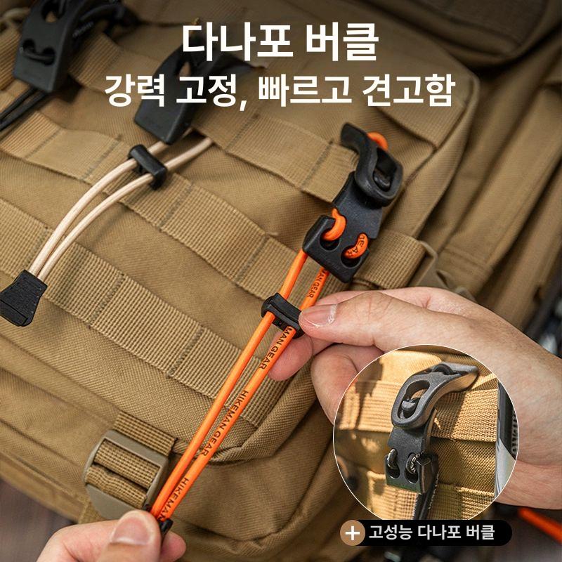 등산 클립 스틱 고정 배낭 가방 홀더 걸이 프론트 백 웨빙 확장 아이스 트레킹 폴 오렌지 2개 - 상세 이미지 4