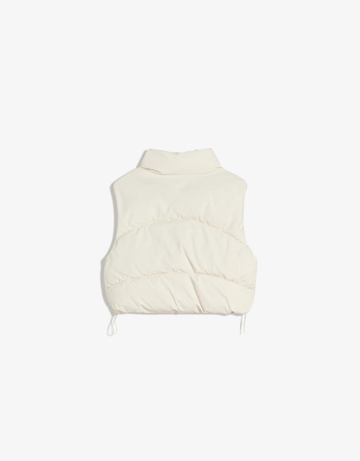 버쉬카 크롭 패딩 트렌디 베스트 1529/200 WHITE - 상세 이미지 2