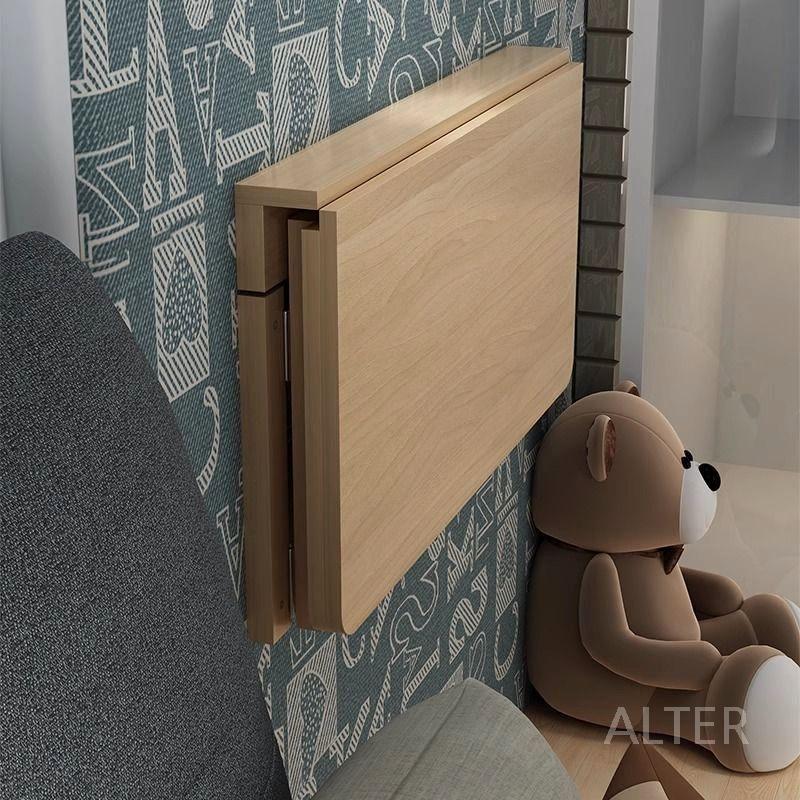 접이식 벽 테이블 다기능 선반 수납장 카페 80x40cm 나무 받침대 - 상세 이미지 3
