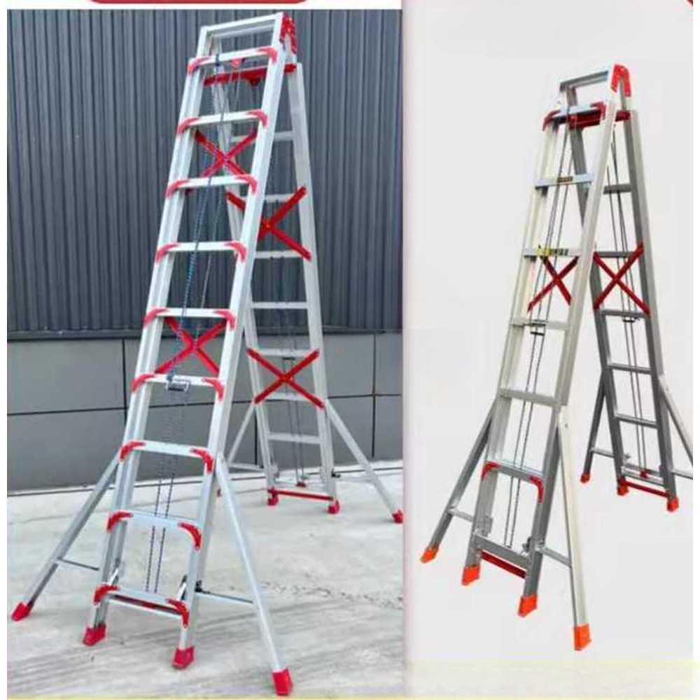 접이식 A형 사다리 고소 작업 현장 안전 발판 장비 4m 1.5mm (헤링본 사다리) - 상세 이미지 3
