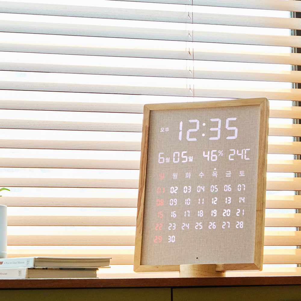 오아 캘린더 LED 벽시계 디지털 무소음 벽걸이 시계 거실 사무실 전자 달력 개업 선물