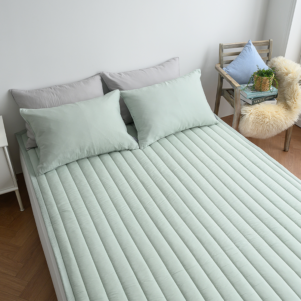 쿠에뜨 모달패드 알러지케어 버블 심플 모던 SS 논슬립 고정밴드 무지침대패드