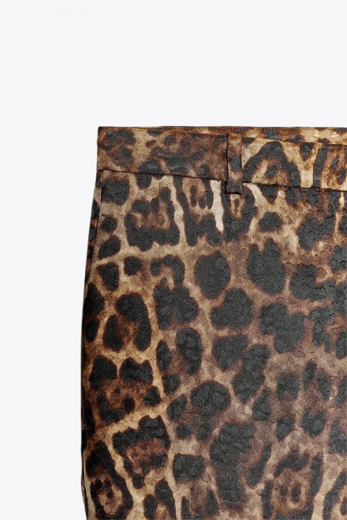 자라 애니멀 프린트 자카드 와이드 팬츠 8567/156 LEOPARD - 상세 이미지 5
