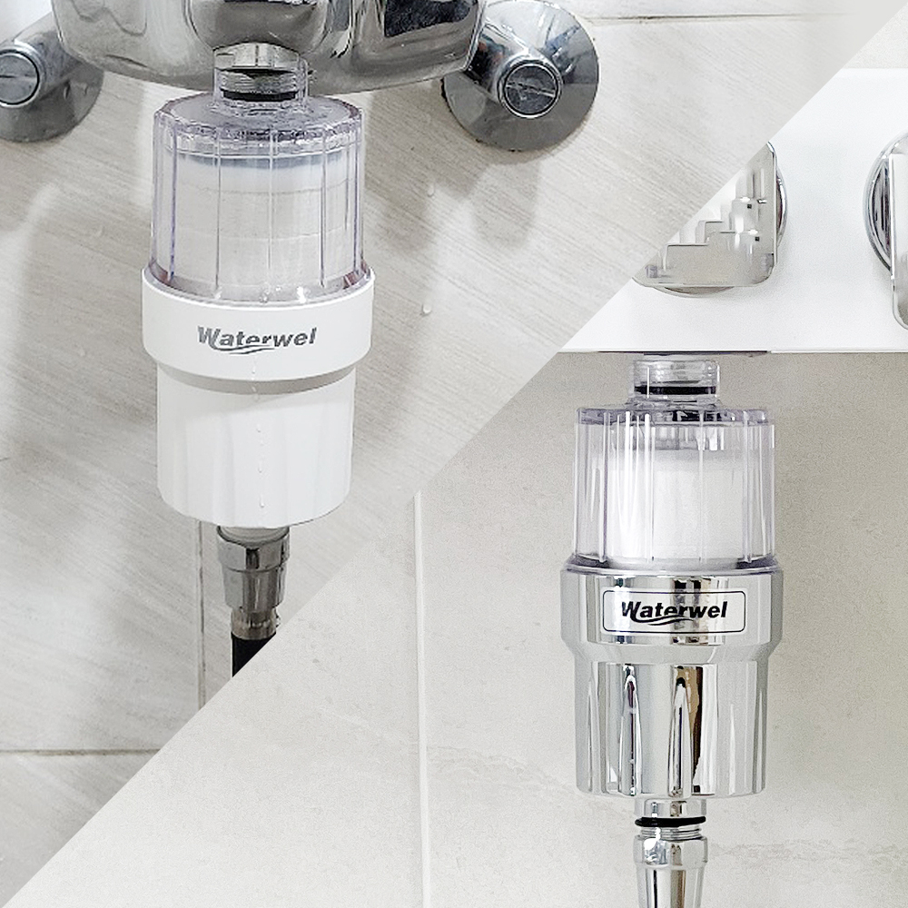 [4개월세트] 워터웰 파워필터 다용도 샤워기 녹물 잔류염소제거 해바라기 세면대 세탁기