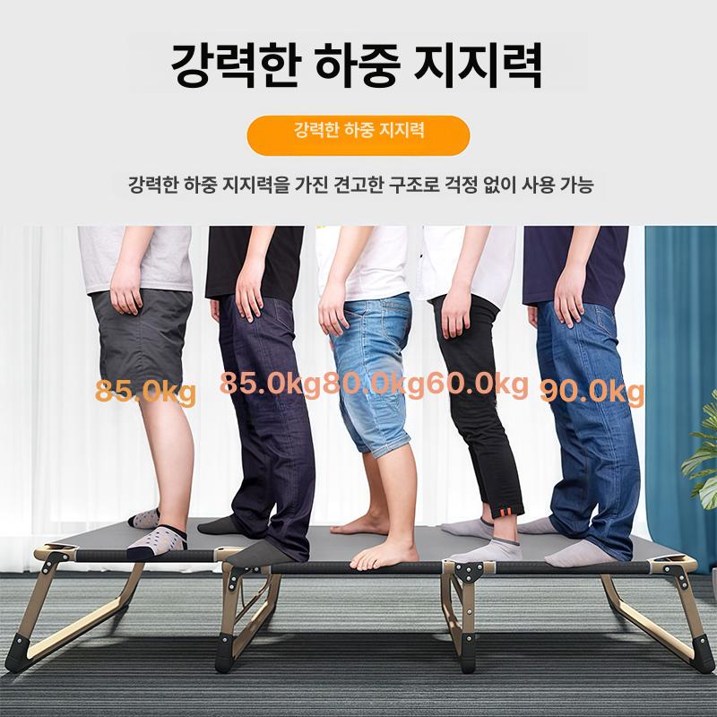 간이 침대 베드 라꾸라꾸 병원 폴딩 접이식 좁은방 야전침대 캠핑침대 휴대용야전침대 두꺼운 사각관 68cm+두꺼운 면직물 - 상세 이미지 4
